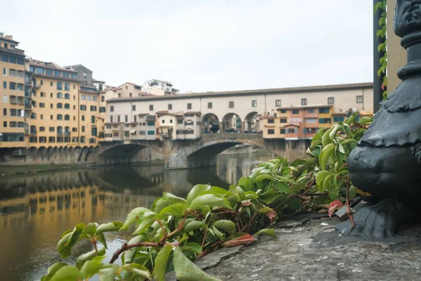 Florence Italië Oktober 2022 Ponte Vecchio Letterlijk Oude Brug Een Stockafbeelding