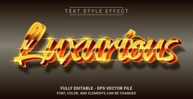 Lüks Metin Biçimi Efekti. Düzenlenebilir Grafik Metin Şablonu.