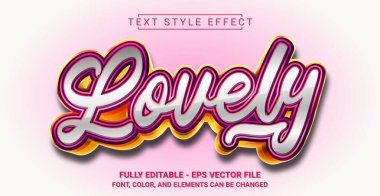 Güzel Metin Biçimi Efekti. Düzenlenebilir Grafik Metin Şablonu.