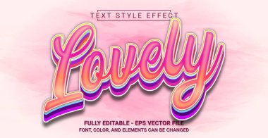 Güzel Metin Biçimi Efekti. Düzenlenebilir Grafik Metin Şablonu.