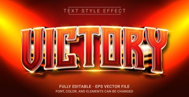 Zafer Metni Biçimi Efekti. Düzenlenebilir Grafik Metin Şablonu.