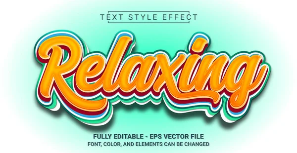 Metin Biçimi Efekti Rahatlatılıyor. Düzenlenebilir Grafik Metin Şablonu.