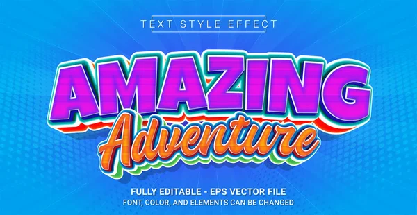 İnanılmaz Macera Metni Efekti. Düzenlenebilir Grafik Metin Şablonu.