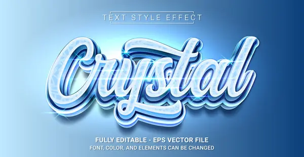Efeito Texto Editável Com Tema Cristal Modelo Vetor Gráfico Premium Vetores De Stock Royalty-Free