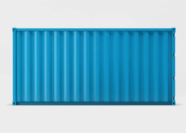 Nakliye konteynırı arka planda izole edildi. Çelik Konteynır Biçimi