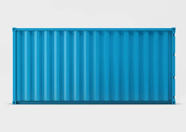 stock image Shipping Container isolated on light background. Steel Container Mock Up