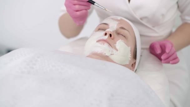 Tratamientos Cuidado Piel Cosmetología Belleza Nivel Operativo Desde Máscaras Faciales — Vídeos de Stock