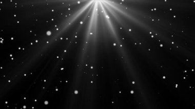 Kış karı - siyah arka planda kar animasyonu, kar taneleri bokeh - kusursuz döngü - noel ve tatil konsepti