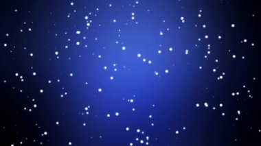 Kış karı - mavi arka planda kar animasyonu, kar taneleri bokeh - kusursuz döngü - noel ve tatil konsepti