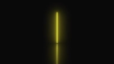 Video animation of bright colorful neon lines on reflective ground. - Abstract background - seamless loop