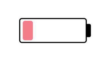 Video animation of a battery charge - battery level 