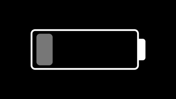 Video Animation Battery Charge Battery Level — Vídeos de Stock