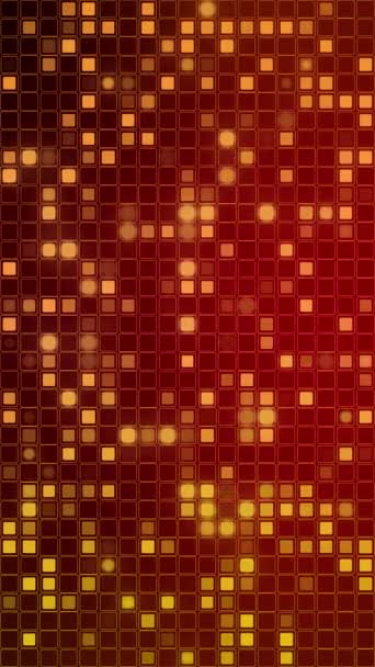 Video Animatie Van Gouden Blokjes Schitteren Rode Achtergrond Abstracte Achtergrond — Stockvideo