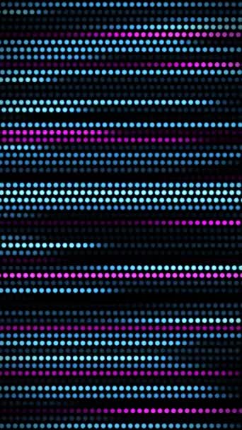 蓝色和洋红色Led光条纹的垂直视频动画 摘要背景 — 图库视频影像