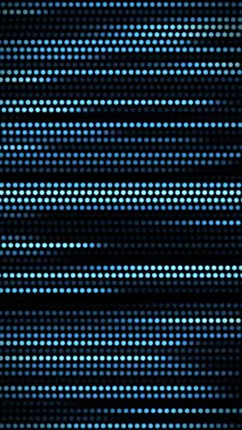 蓝色抽象背景Led光条纹的垂直视频动画 — 图库视频影像