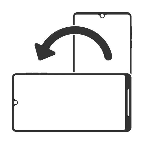 Ilustracja Ikony Smartfona Czerni Białym Tle — Zdjęcie stockowe