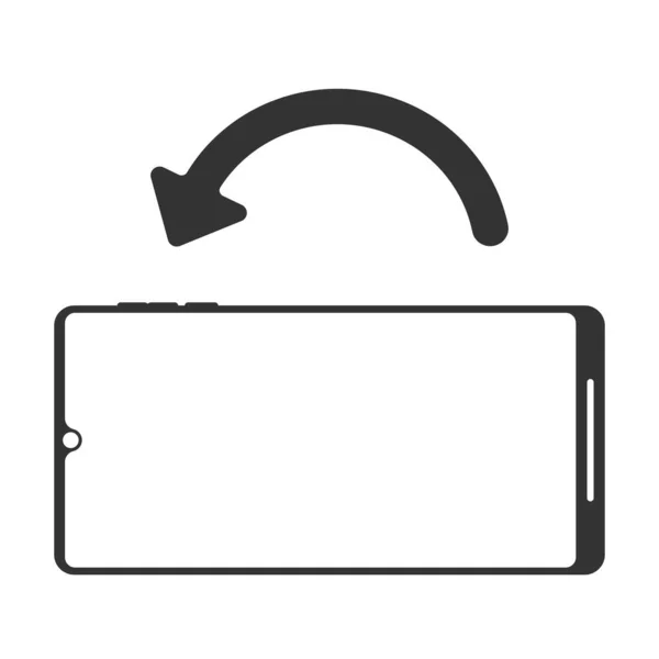 Illustation Une Icône Smartphone Noir Sur Fond Blanc — Photo