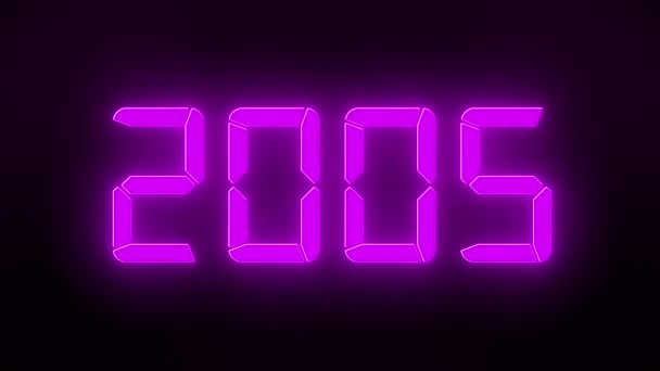 在黑暗背景下连续2000年至2024年的红色Led显示屏的视频动画 代表新的2024年 假期的概念 — 图库视频影像