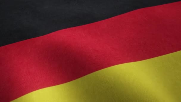 シームレスループで振るドイツ国旗のビデオアニメーション — ストック動画