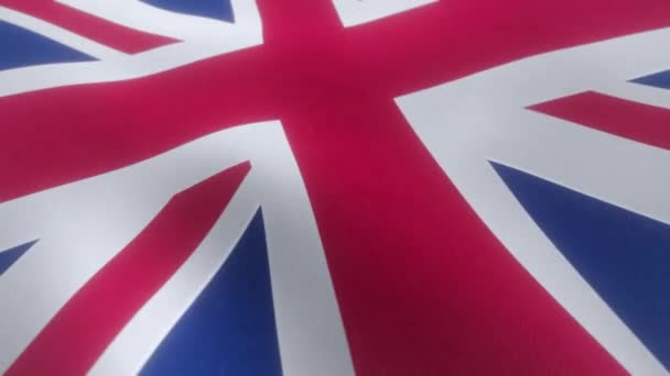 Βίντεο Κινουμένων Σχεδίων Κυματιστή Εθνική Σημαία Του Ηνωμένου Βασιλείου Συνεχή — Αρχείο Βίντεο
