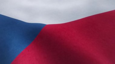 Kusursuz bir döngü içinde sallanan Çek ulusal bayrağının video animasyonu.