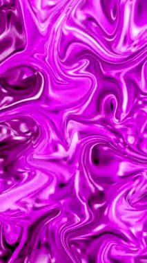 Vertical video animation of a holographic neon foil with purple color gradient. Abstract, liquid, organic background. - Holographic foil.