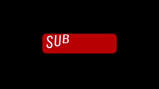 Video Animation Animated Floating Subscribe Button Bell Button Black Background — Stock Video