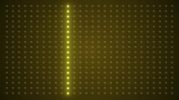 Video Animation Abstract Glowing Yellow Orange Led Wall Bright Light — Stock Video