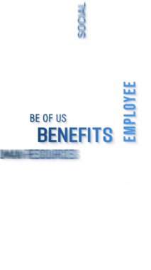 Faydaların dikey video animasyonu beyaz arka planda mavi metin ile anahtar sözcükler bulutu - iş konsepti.