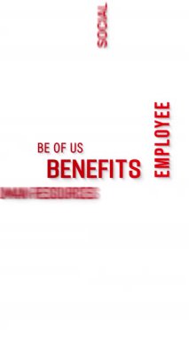 Faydaların dikey video animasyonu anahtar sözcükler bulut beyaz arkaplan üzerinde kırmızı metin - iş konsepti.