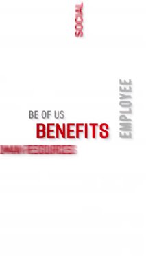 Faydaların dikey video animasyonu beyaz zemin üzerinde kırmızı ve gri metin ile anahtar sözcükler bulut - iş konsepti.