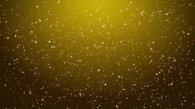 Sarı zemine düşen karın video animasyonu - kusursuz döngü - Noel ve tatil kavramı.