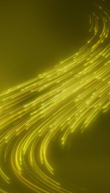 Döşeme üzerinde parlayan neon çizgilerin dikey illüstrasyonu - soyut arkaplan.