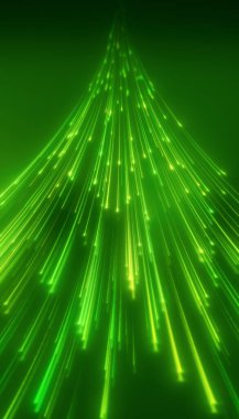 Döşeme üzerinde parlayan neon çizgilerinin dikey illüstrasyonu - soyut arkaplan.