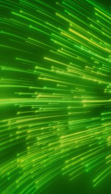 Döşeme üzerinde parlayan neon çizgilerinin dikey illüstrasyonu - soyut arkaplan.