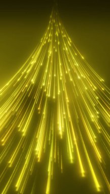 Döşeme üzerinde parlayan neon çizgilerin dikey illüstrasyonu - soyut arkaplan.