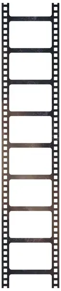 Bir film şeridinin dikey illüstrasyonu - fotoğraf karesi - izole.