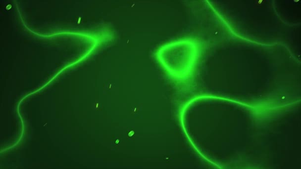 Animație Științei Abstracte Fundal Verde Particule Virus Sau Mutație — Videoclip de stoc