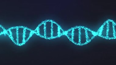 DNA, soyut animasyon DNA. 4 bin. Tıbbi araştırma, DNA animasyonu