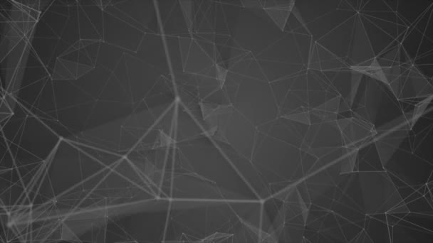 Uma Rede Com Nós Conectados Por Polígonos Ciências Tecnológicas Conceito — Vídeo de Stock