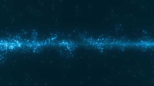 Technický Základ Částic Různých Velikostí Částice Chaoticky Pohybují Prostoru Vytvářejí — Stock video
