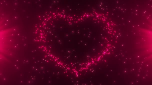 Открытки День Святого Валентина Праздничная Открытка Форме Сердца — стоковое видео