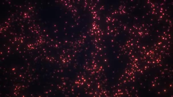 Elegantní Pozadí Chaoticky Pohybujícími Částicemi Různých Velikostí — Stock video