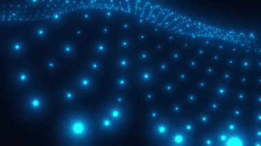 mavi soyut arkaplan ve hızlı hareket eden dalgaların canlandırması