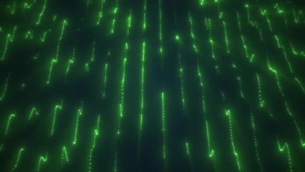 Líneas Verdes Forma Ondulada Con Rayos Luz Diferentes Tonos Color — Vídeos de Stock