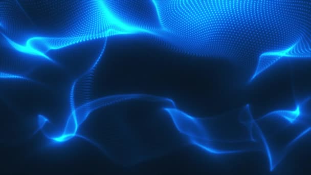 Abstract Waves Shimmer Different Shapes Creating Magical Effect Shades Blue — Stock Video