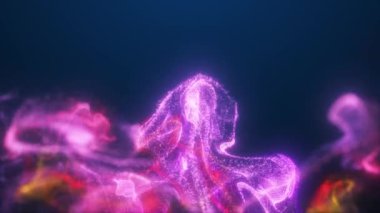 Yavaşça yukarı doğru hareket eden patlayan parçacıkların inanılmaz animasyonu yavaş çekim etkisi yaratıyor.