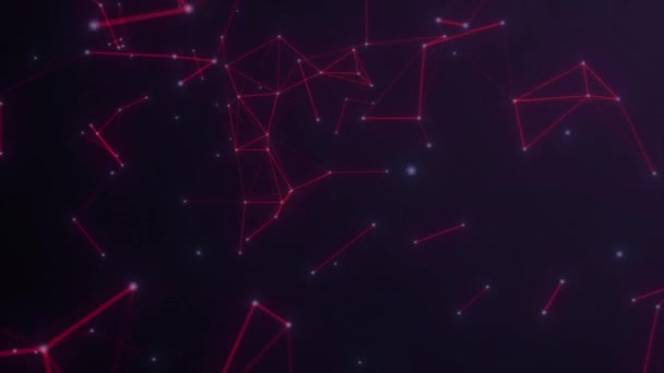 Linhas Vermelhas Brilhantes Cruzam Para Criar Uma Geometria Dinâmica — Vídeo de Stock