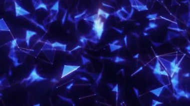 Mor pleksus hareket eder ve uzaktan yanıp söner. Soyut şekillerde arkaplan videosu, hareket tasarımı, kapat