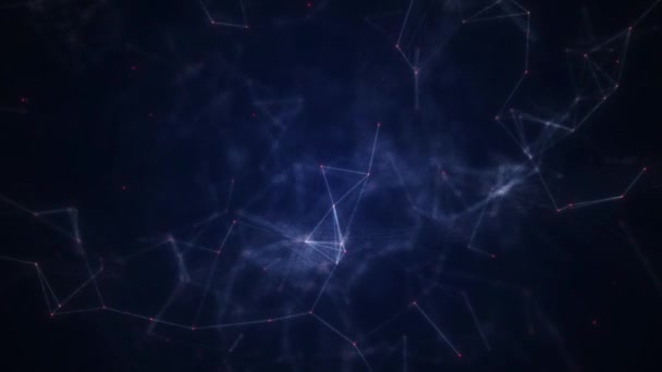 Ein Digitaler Hintergrund Weißer Linien Schafft Ein Internet Netzwerk Weltraum — Stockvideo